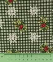 Fabric by the metre - 158 Christmas - Holly - Green